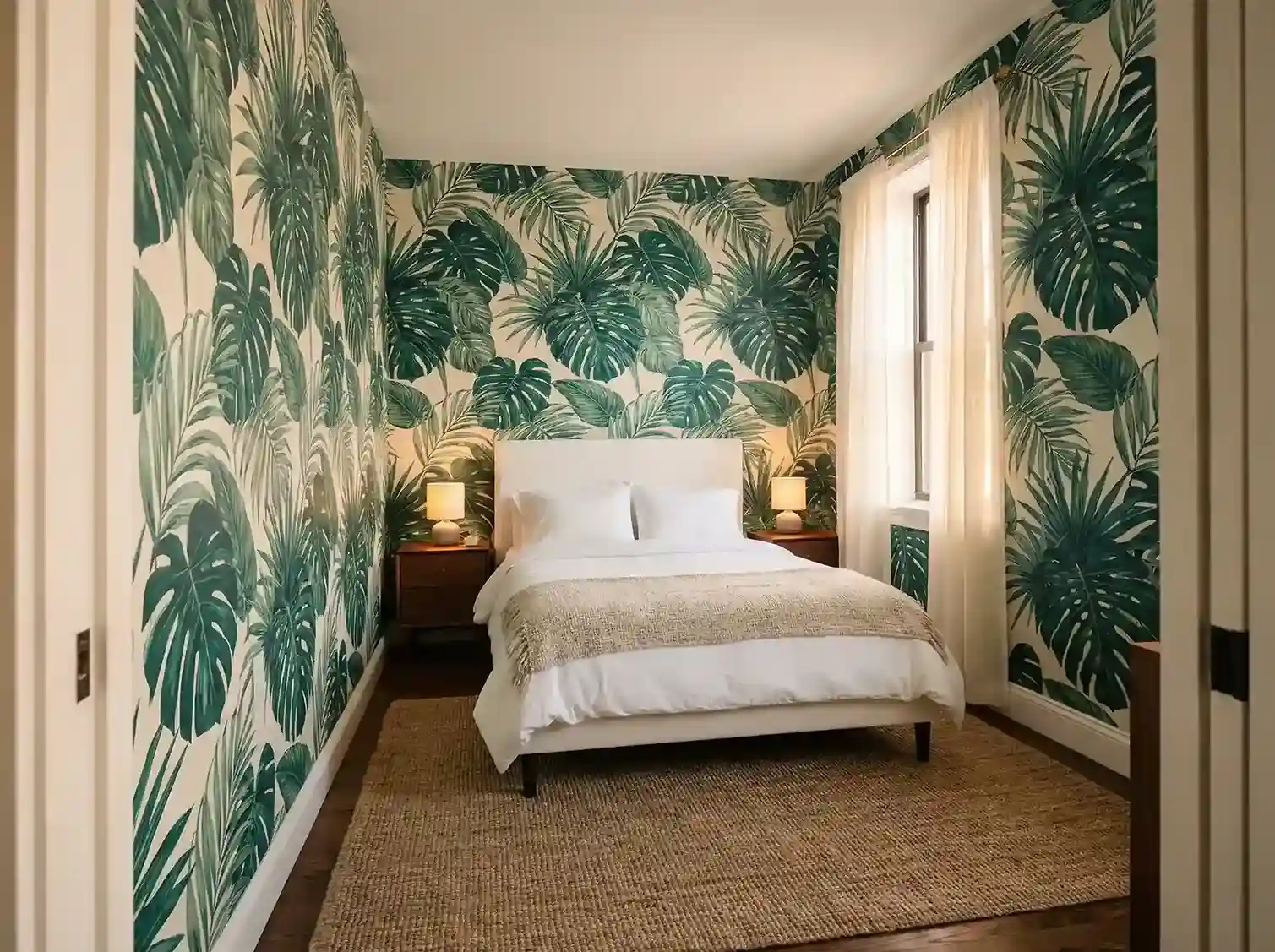 Bedroom after wallpaper