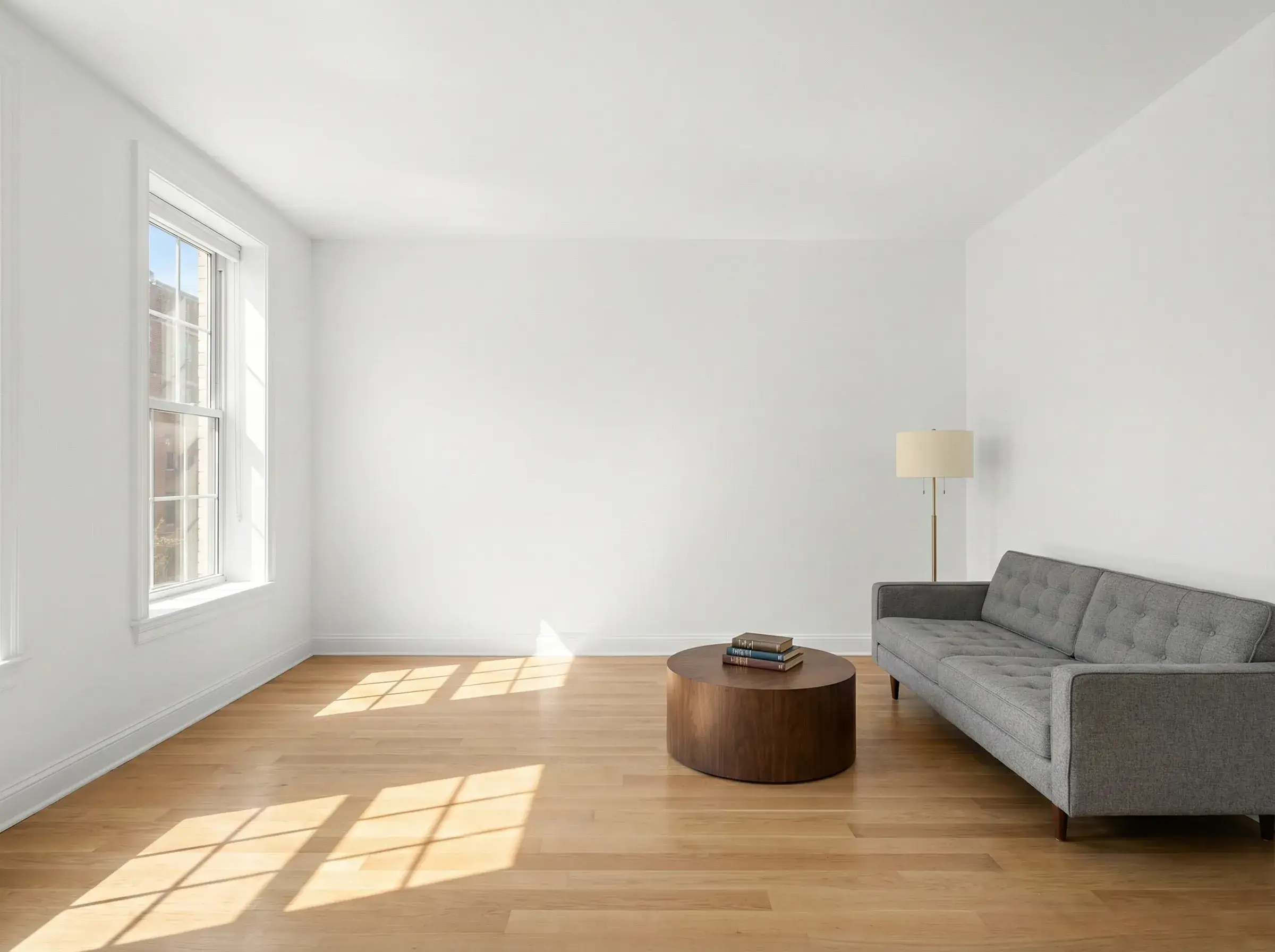 Living room before wallpaper